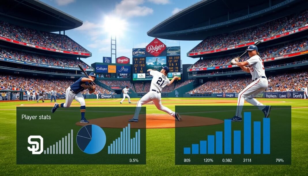 padres vs dodgers match player stats