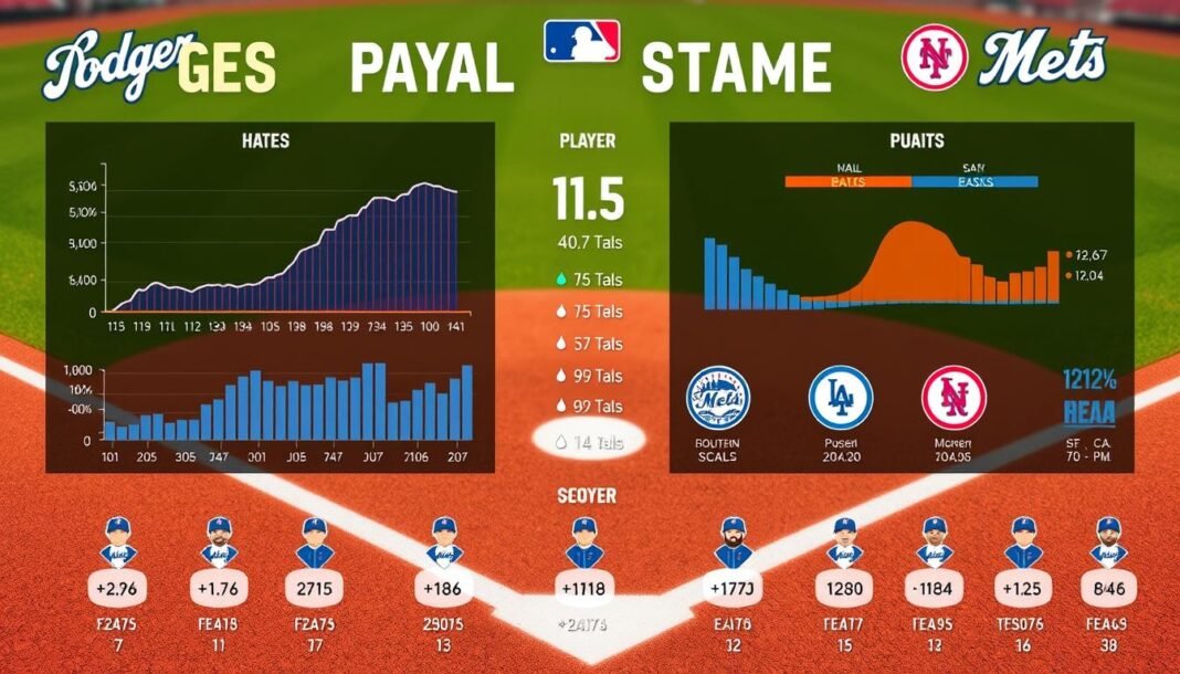 dodgers vs mets match player stats