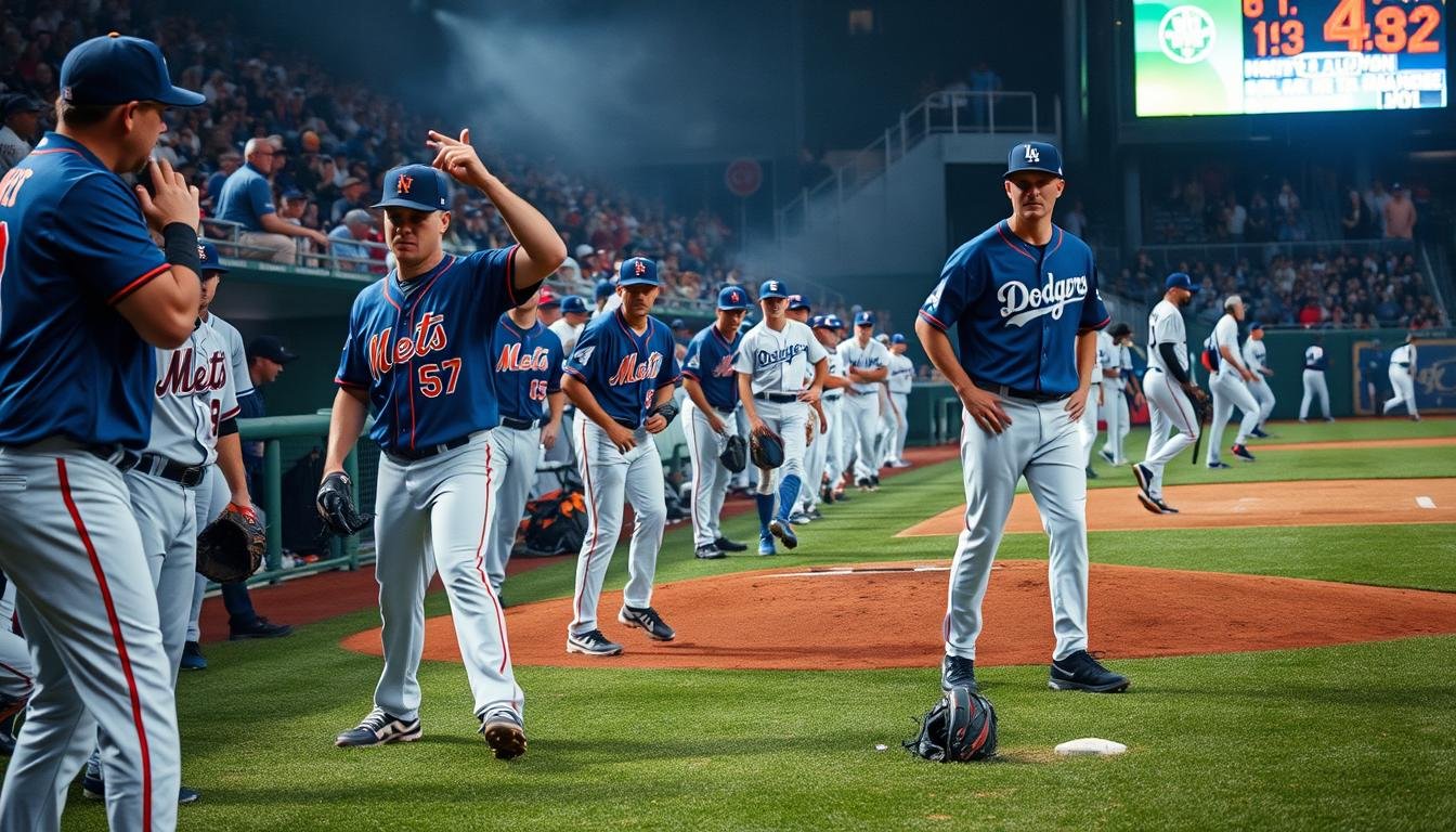 mets vs dodgers match player stats