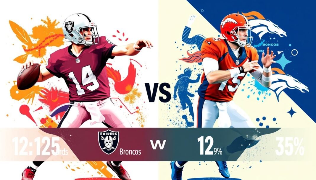 las vegas raiders vs denver broncos match player stats