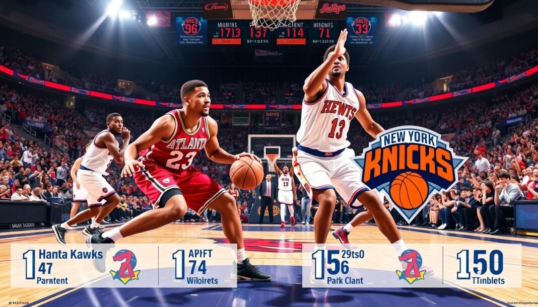 atlanta hawks vs knicks match player stats