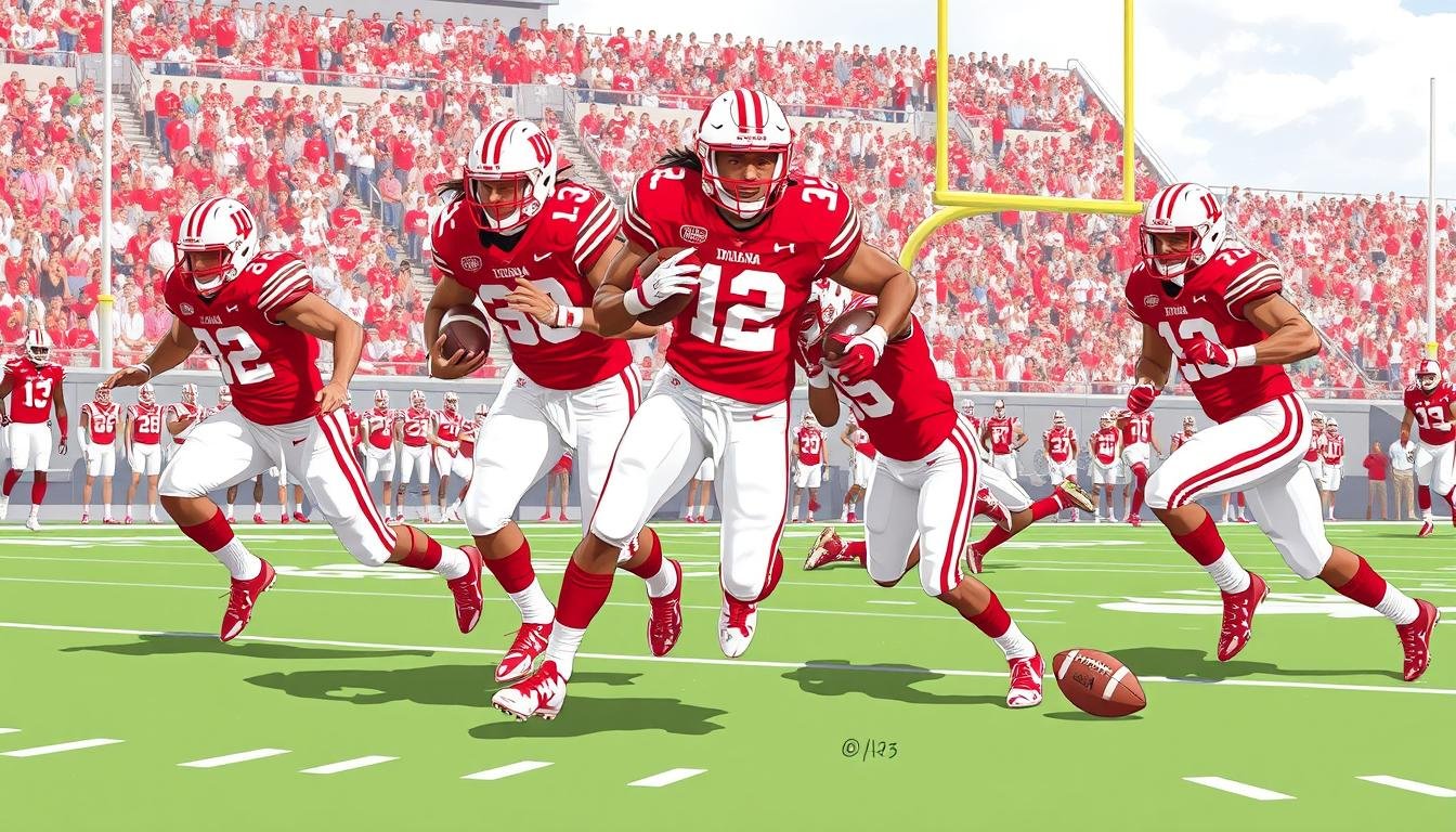 nebraska cornhuskers football vs indiana hoosiers football match player stats