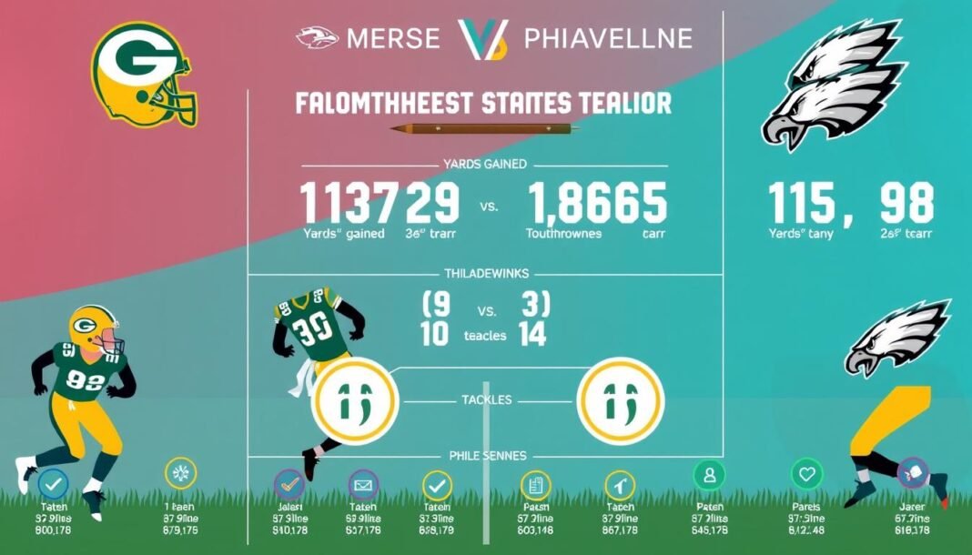 green bay packers vs philadelphia eagles match player stats